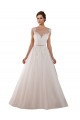 Illusion Sweetheart Neck Ball Gown Tulle Wedding Dress with Lace Bodice