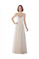 High Lace Neck Illusion Back Tulle Boho Wedding Dress