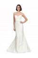 Trumpet Satin Wedding Dress with Sweetheart Lace Bodice