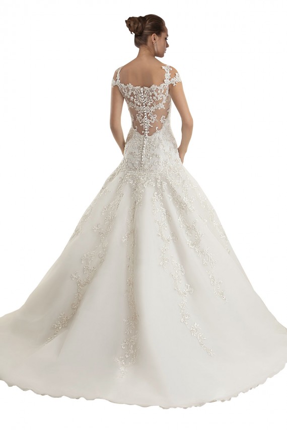 Off the Shoulder Mermaid Lace Tulle Wedding Dress