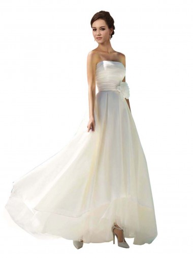 Shop Strapless A-Line Taffeta Wedding Dress UK