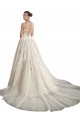 Illusion Neck A-Line Tulle Wedding Dress