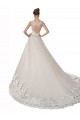 Sweetheart Cap Sleeves Tulle Lace Wedding Dress