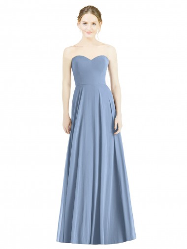 Shop Strapless Sweetheart Chiffon Bridesmaid Dress UK