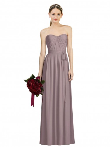 Shop Sweetheart Neckline Long Full Length Chiffon Bridesmaid Dress UK