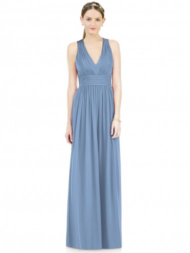 Shop Sleeveless Cross Strap Back Chiffon Bridesmaid Dress UK