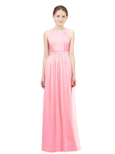 Shop Sleek Halter Neck Chiffon Bridesmaid Dress  UK