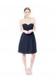 Sweetheart Cocktail Knee Length Chiffon Cocktail Bridesmaid Dress Open Back