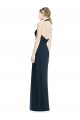 V-Neck Halter Chiffon Bridesmaid Dress with Side Front Slit