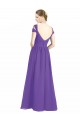 Off the Shoulder Cap Sleeves Chiffon Bridesmaid Dress with Pleats
