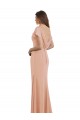 Cap Sleeves Long Chiffon Bridesmaid Dress / Prom Dress with Low V-Back