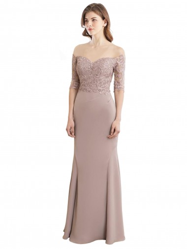 Shop Sweetheart Neckline Long Sleeves Lace Bridesmaid Dress UK