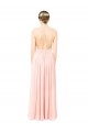 Halter Neck Chiffon Bridesmaid Dress with Double Ruffle Front