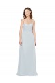 Slim A-Line Chiffon Bridesmaid Dress with Spaghetti Strap Gathered Bodice