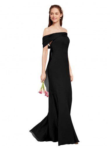 Shop Fit and Flare Long Chiffon Bridesmaid Dress / Prom Dress with Sash and Open Back UK