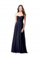 Luxe Chiffon Bridesmaid Dress with Sweetheart Neckline and Shirred Bodice