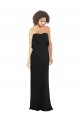 Strapless Chiffon Bridesmaid Dress with cascading Flounce Crop Top Bodice