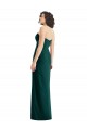 Twist Front Draped Chiffon Bridesmaid Dress with Slit
