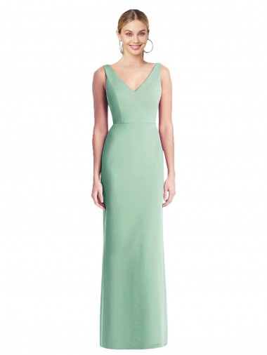 Shop Sleeveless Tie Back Chiffon Trumpet Chiffon Bridesmaid Dress UK