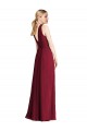Plunging V-Back Long Full Length Chiffon Bridesmaid Dress