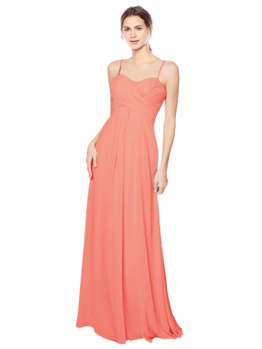 Shop Empire Waist Spaghetti Straps Sweetheart Chiffon Bridesmaid Dress UK