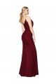 Floor Length High Neck Chiffon Bridesmaid Dress / Formal Prom Dress with Side Slit