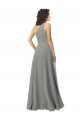 Embroidered One Shoulder Chiffon Bridesmaid Dress