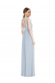 Tie Shoulder Empire Waist Maxi Bridesmaid Dress