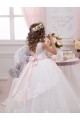 Ivory Ball Gown Sweetheart V-Back Sleeveless Flower Girl Dress