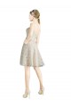 Lace Bridesmaid Dress / Cocktail Dress with Draped Sweetheart Neckline