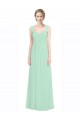 Sweetheart Chiffon Bridesmaid Dress with Lace Straps and Keyhole Back