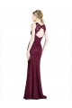 Long Lace Bridesmaid Dress / Prom Dress with Peekaboo Bodice and Keyhole Back