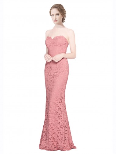 Shop Fitted Sweetheart Mermaid Lace Bridesmaid Dress / Prom Dress UK