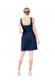V-Neck A-Line Satin Cocktail Bridesmaid Dress with Pockets