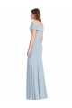 Cuffed Off the Shoulder Long Trumpet Bridesmaid Dress / Prom Dress