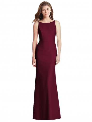 Shop Open Cowl Back Bateau Neck Trumpet Bridesmaid Dress UK