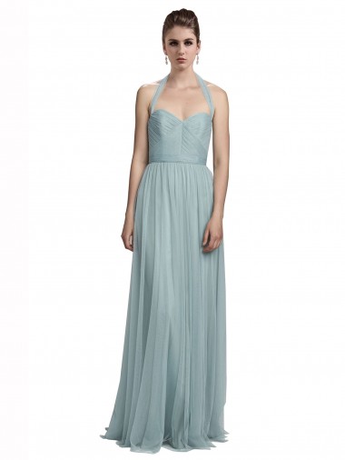 Shop Halter Ruched Sweetheart Neckline Tulle Bridesmaid Dress UK