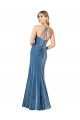 Vintage Velvet High Neck Formal Bridesmaid Dress / Prom Dress with Strappy Back
